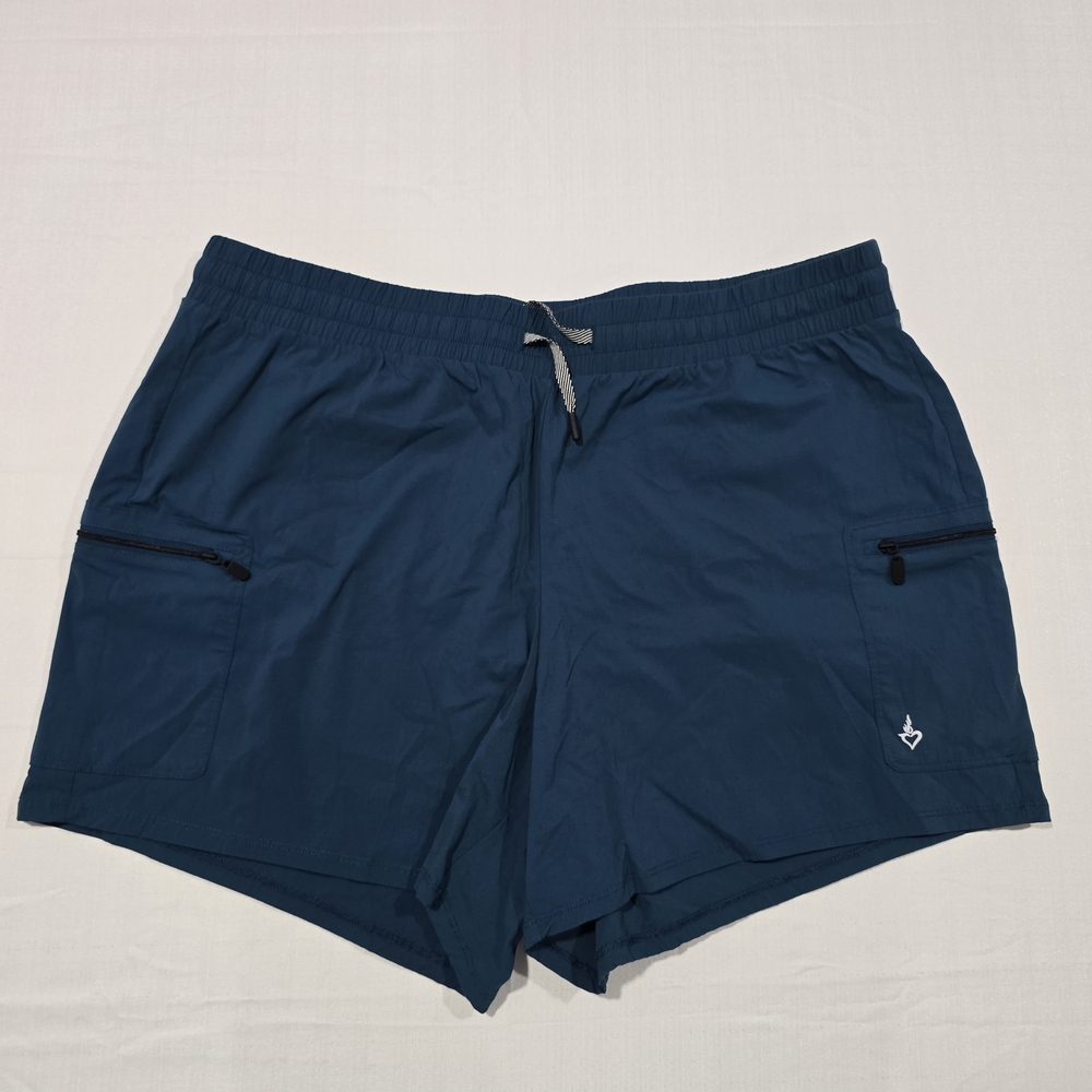 Torrid Happy Camper Shorts Blue Womens Plus 2 Hiking Tech Cargo Ripstop Outdoor